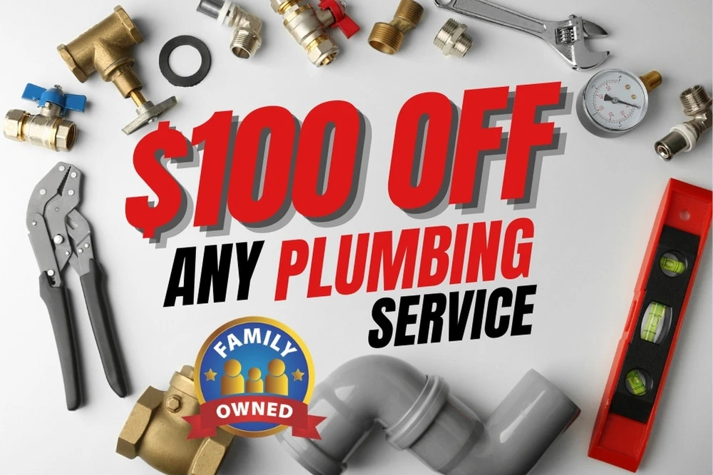 one hundred off any plumbing service