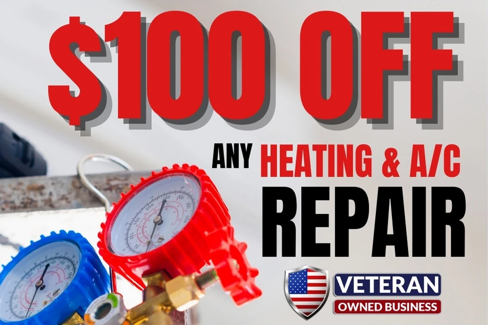one hundred usd off heating ac repair